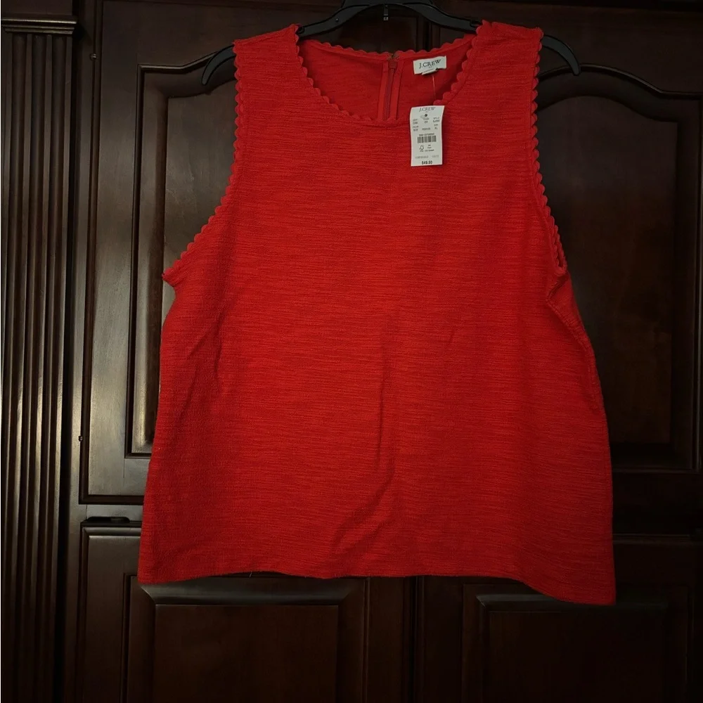 J CREW RED TOP - Picture 1 of 6